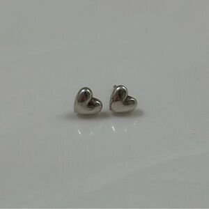James Avery Solid Heart Stud Sterling Silver Earrings
